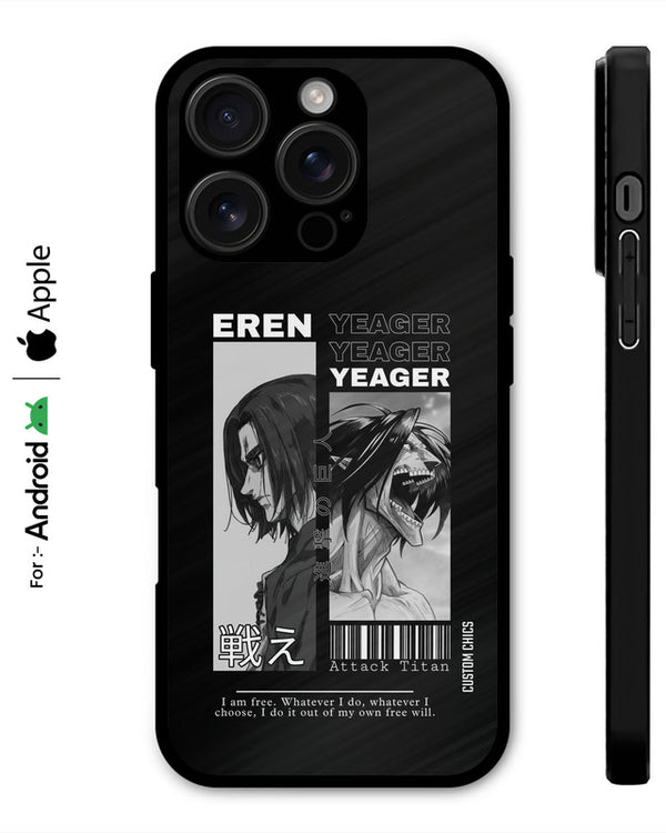 Eren Yeager Black Case – Premium PrintShield Mobile Cover