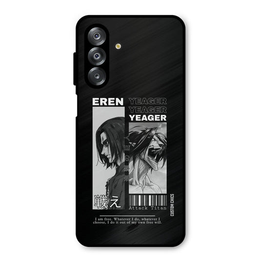 Eren Yeager Black Samsung Galaxy A17 Mobile Back Cover - Anime PrintShield Case