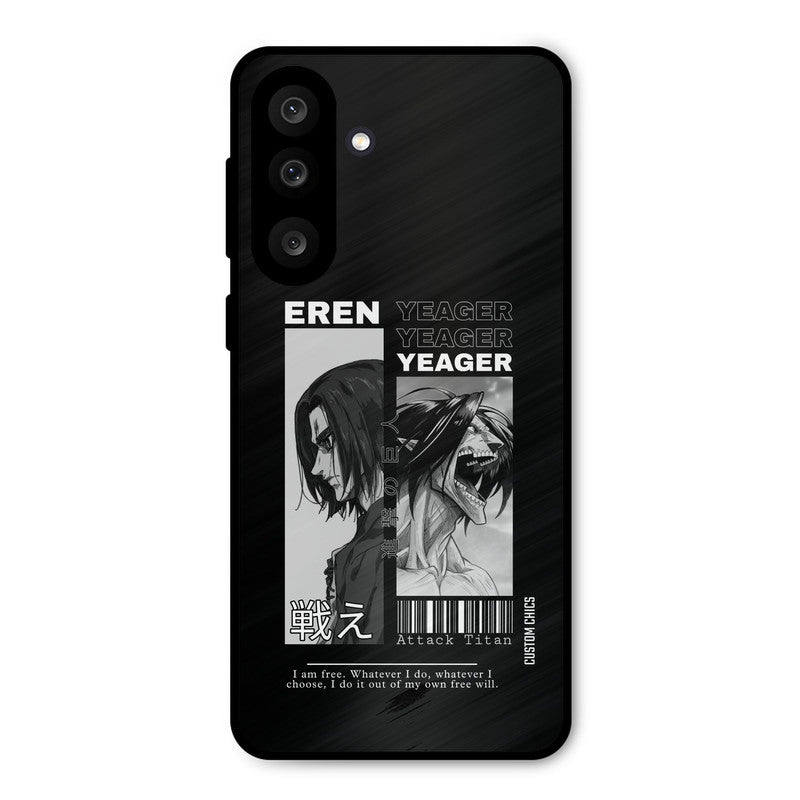 Eren Yeager Black Samsung Galaxy M56 Mobile Back Cover - Anime PrintShield Case
