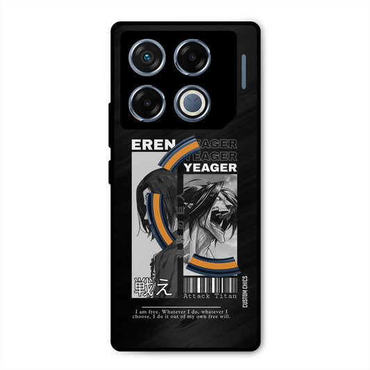 Eren Yeager Black Infinix GT 20 Pro Mobile Back Cover - Anime PrintShield Case