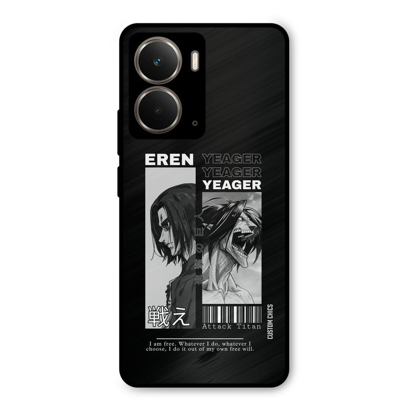 Eren Yeager Black Realme P3 Mobile Back Cover - Anime PrintShield Case
