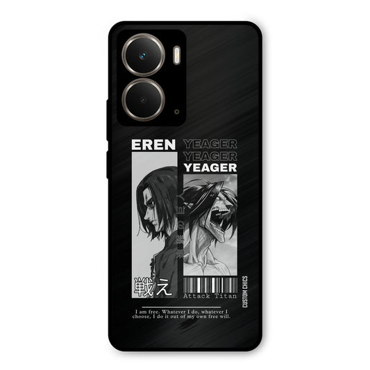 Eren Yeager Black Realme P3 Mobile Back Cover - Anime PrintShield Case
