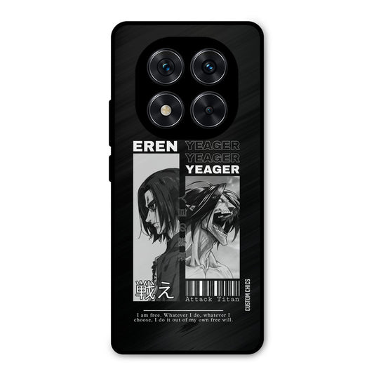 Eren Yeager Black Redmi Note 14 Pro Mobile Back Cover - Anime PrintShield Case