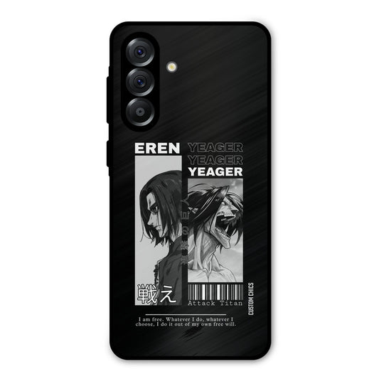 Eren Yeager Black Samsung Galaxy A36 Mobile Back Cover - Anime PrintShield Case