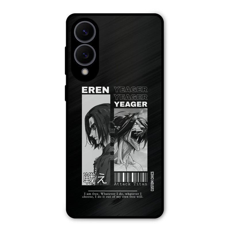 Eren Yeager Black Samsung Galaxy S25 Edge Mobile Back Cover - Anime PrintShield Case