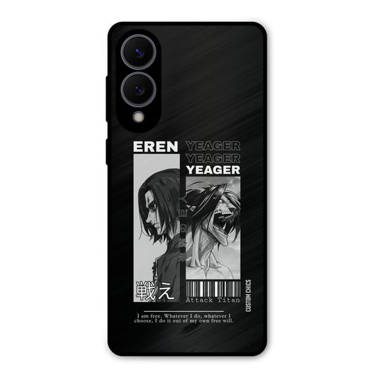 Eren Yeager Black Samsung Galaxy S25 Edge Mobile Back Cover - Anime PrintShield Case