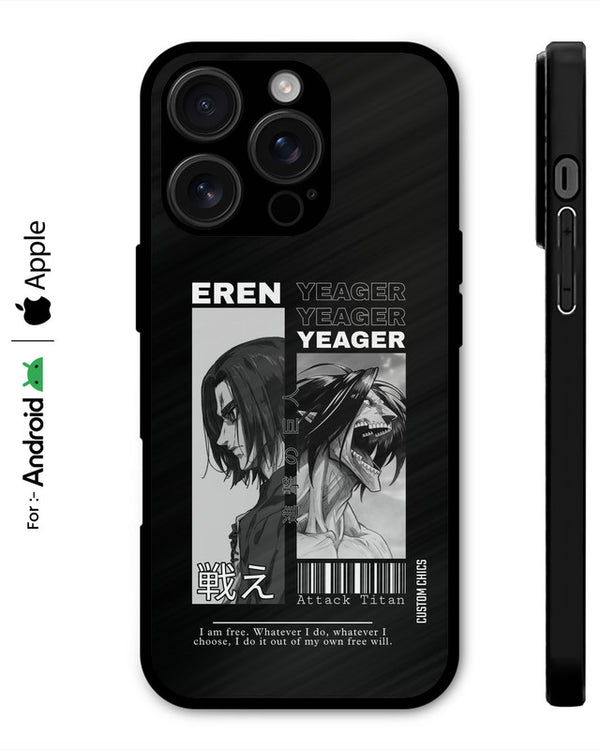 Eren Yeager Black Case – Premium PrintShield Mobile Cover