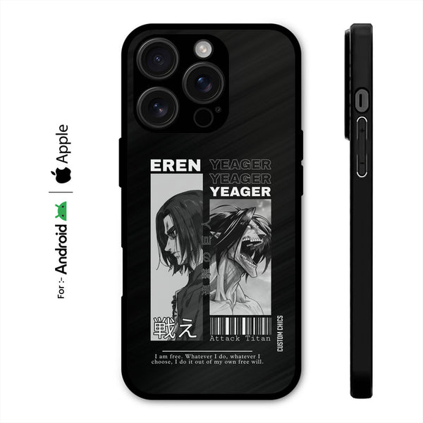 Eren Yeager Black Case – Premium PrintShield Mobile Cover