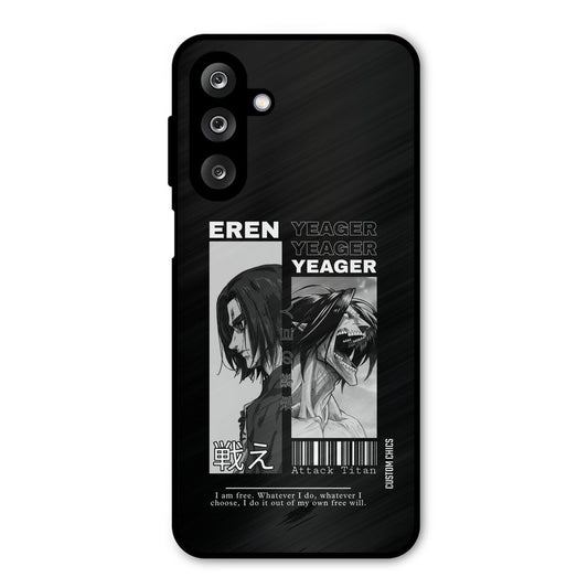 Eren Yeager Black Samsung Galaxy M36 Mobile Back Cover - Anime PrintShield Case