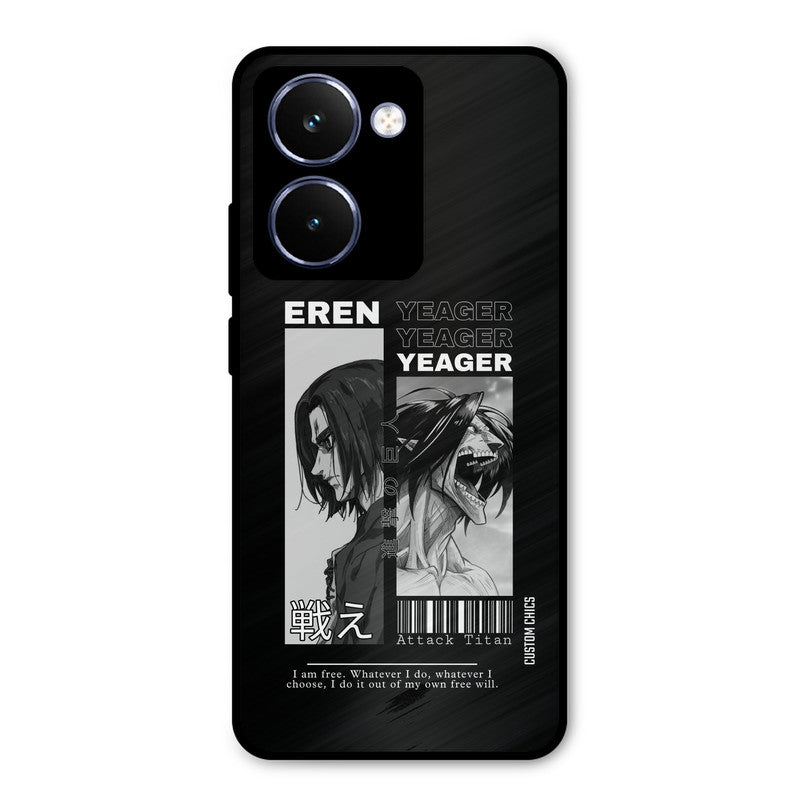 Eren Yeager Black Realme P3 Ultra Mobile Back Cover - Anime PrintShield Case