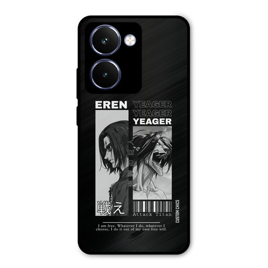 Eren Yeager Black Realme P3 Ultra Mobile Back Cover - Anime PrintShield Case