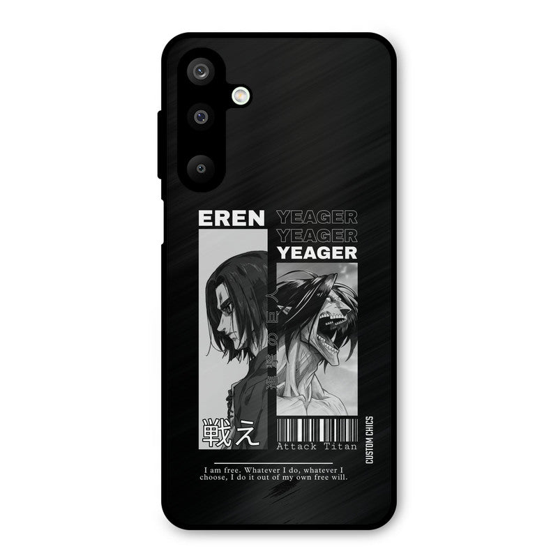 Eren Yeager Black Samsung Galaxy M16 Mobile Back Cover - Anime PrintShield Case