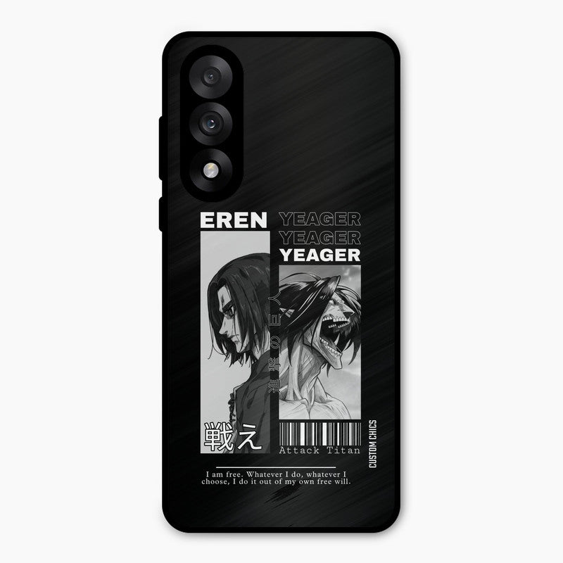 Eren Yeager Black Oneplus Nord 5 Mobile Back Cover - Anime PrintShield Case