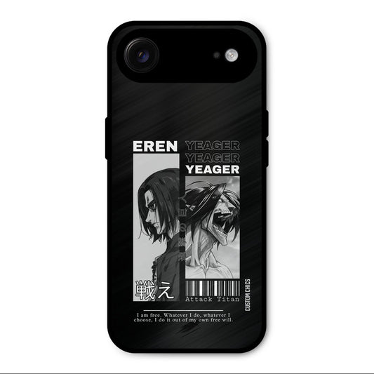 Eren Yeager Black iPhone Air Mobile Back Cover - Anime PrintShield Case