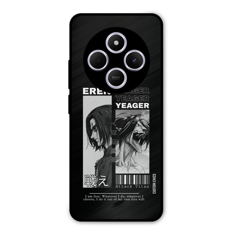 Eren Yeager Black Poco M7 Mobile Back Cover - Anime PrintShield Case