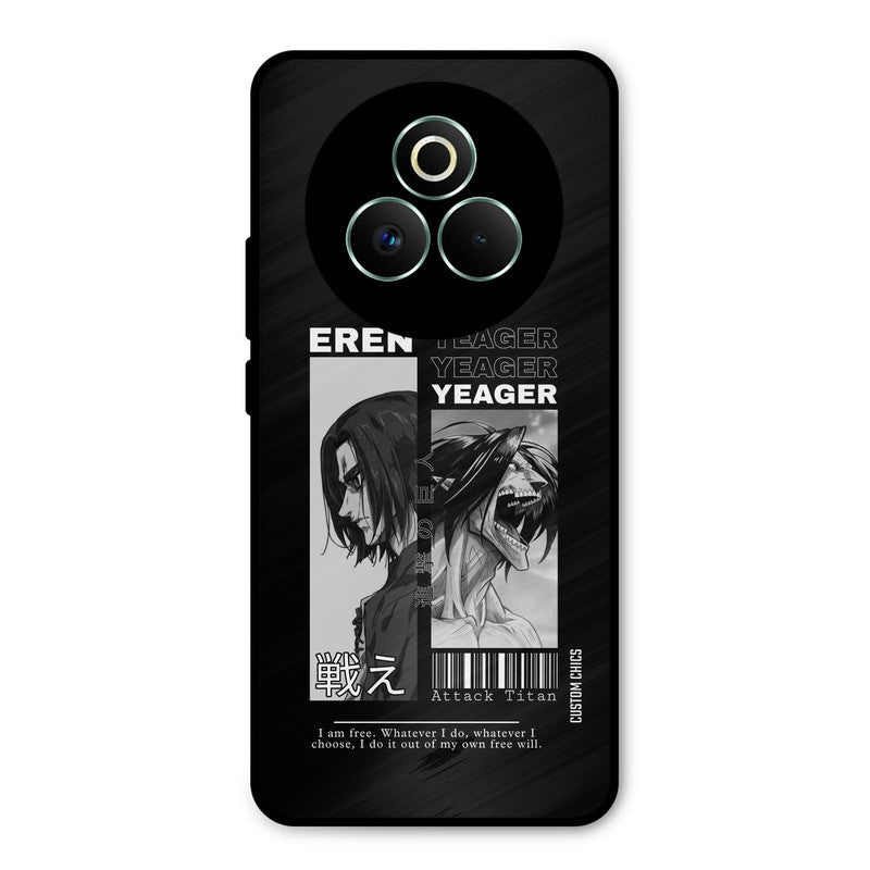 Eren Yeager Black Realme P3 Pro 5G Mobile Back Cover - Anime PrintShield Case