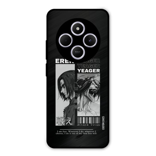 Eren Yeager Black Poco C75 Mobile Back Cover - Anime PrintShield Case
