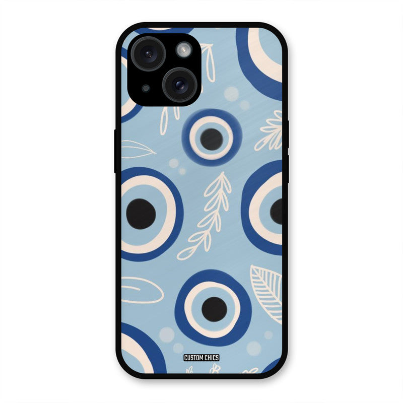 Evil Eye Painting iPhone 15 Plus Mobile Back Cover - Aesthetic PrintShield Case