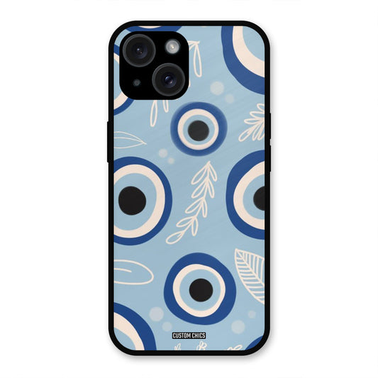 Evil Eye Painting iPhone 15 Plus Mobile Back Cover - Aesthetic PrintShield Case