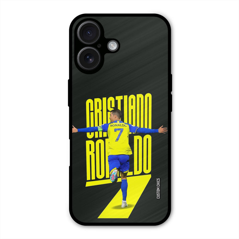 Excited Ronaldo  iPhone 16 Mobile Back Cover - Sports PrintShield Case