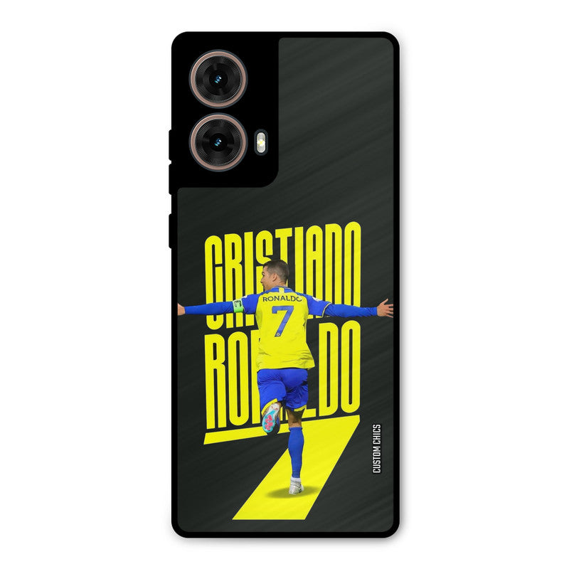Excited Ronaldo Moto G85 Mobile Back Cover - Sports PrintShield Case