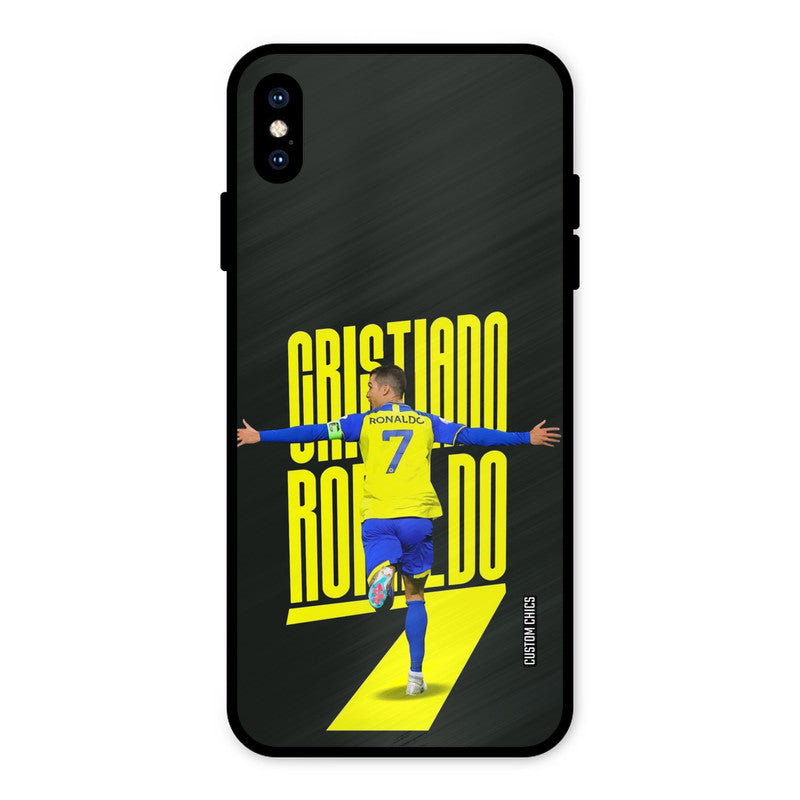 Excited Ronaldo iPhone XS Max Mobile Back Cover - Sports PrintShield Case