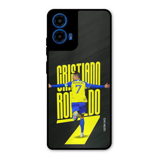 Excited Ronaldo Moto G45 Mobile Back Cover - Sports PrintShield Case