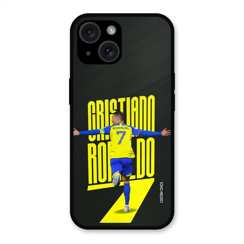 Excited Ronaldo  iPhone 15 Plus Mobile Back Cover - Sports PrintShield Case