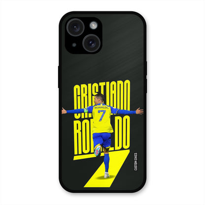 Excited Ronaldo  iPhone 15 Plus Mobile Back Cover - Sports PrintShield Case