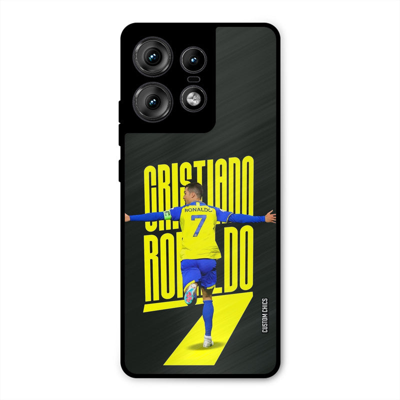 Excited Ronaldo Motorola Edge 50 Pro Mobile Back Cover - Sports PrintShield Case