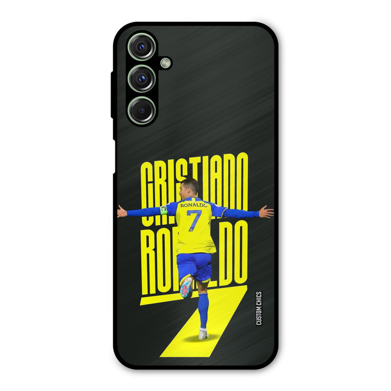 Excited Ronaldo Samsung Galaxy M34 Mobile Back Cover - Sports PrintShield Case