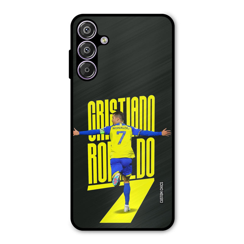 Excited Ronaldo Samsung Galaxy F15 Mobile Back Cover - Sports PrintShield Case