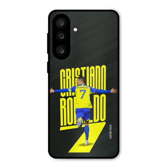 Excited Ronaldo Samsung Galaxy M56 Mobile Back Cover - Sports PrintShield Case