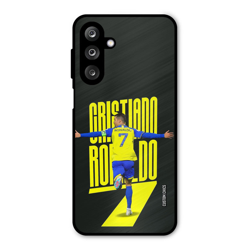 Excited Ronaldo Samsung Galaxy M36 Mobile Back Cover - Sports PrintShield Case