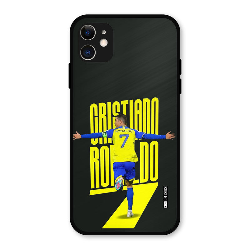 Excited Ronaldo  iPhone 11 Mobile Back Cover - Sports PrintShield Case