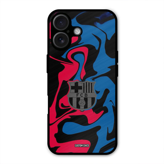 FC Barcelona Comic  iPhone 16 Mobile Back Cover - Sports PrintShield Case