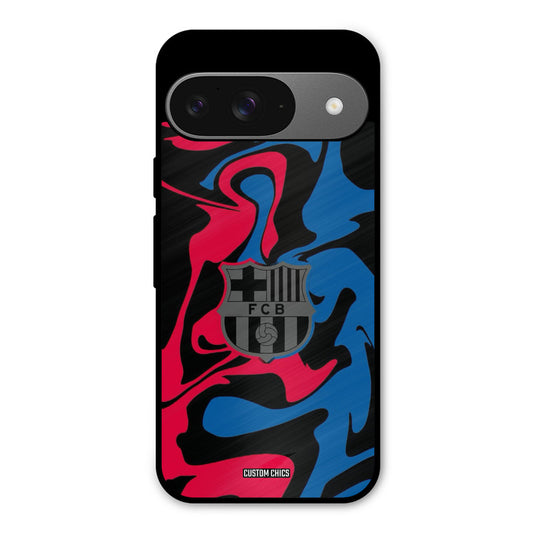 FC Barcelona Comic Google Pixel 9 Mobile Back Cover - Sports PrintShield Case