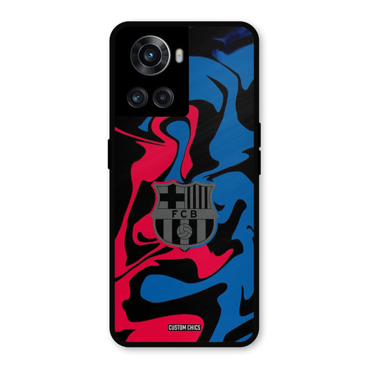 FC Barcelona Comic OnePlus 10R Mobile Back Cover - Sports PrintShield Case