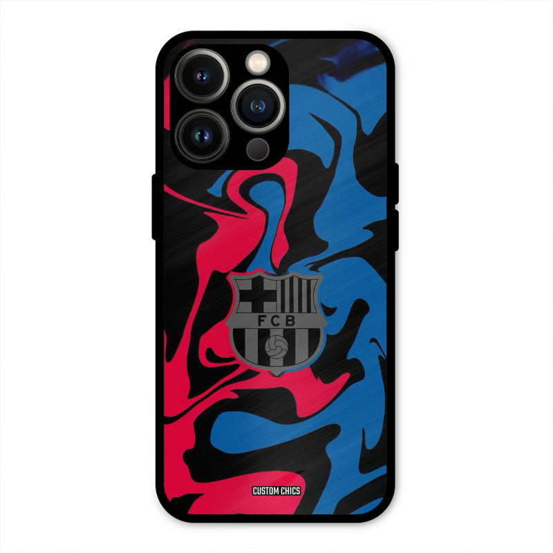 FC Barcelona Comic  iPhone 13 Pro Mobile Back Cover - Sports PrintShield Case