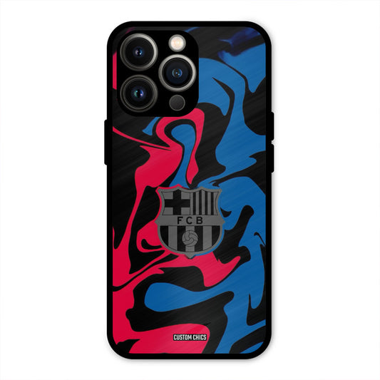 FC Barcelona Comic  iPhone 13 Pro Mobile Back Cover - Sports PrintShield Case