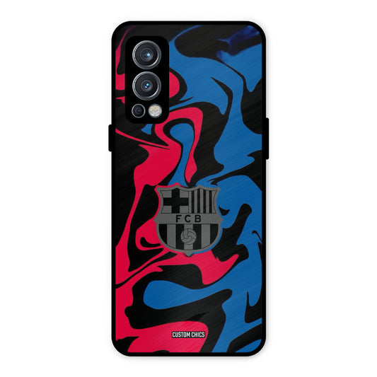 FC Barcelona Comic OnePlus Nord 2 5G Mobile Back Cover - Sports PrintShield Case