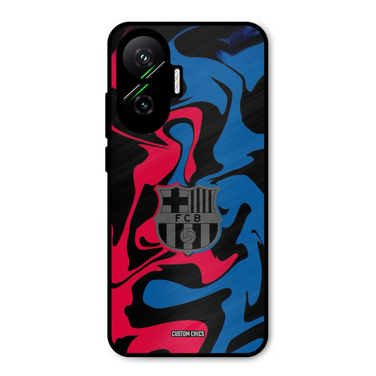Black FCB Logo Poco F7 5G Mobile Back Cover - Sports PrintShield Case