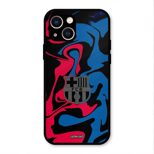 FC Barcelona Comic  iPhone 13 Mobile Back Cover - Sports PrintShield Case