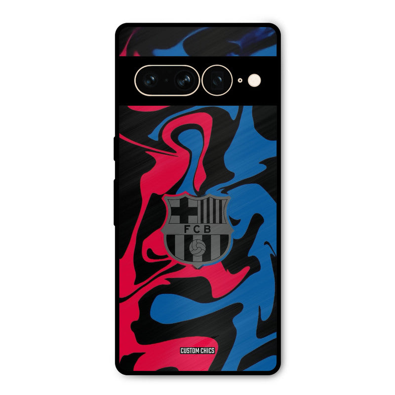 FC Barcelona Comic Google Pixel 7 Pro Mobile Back Cover - Sports PrintShield Case