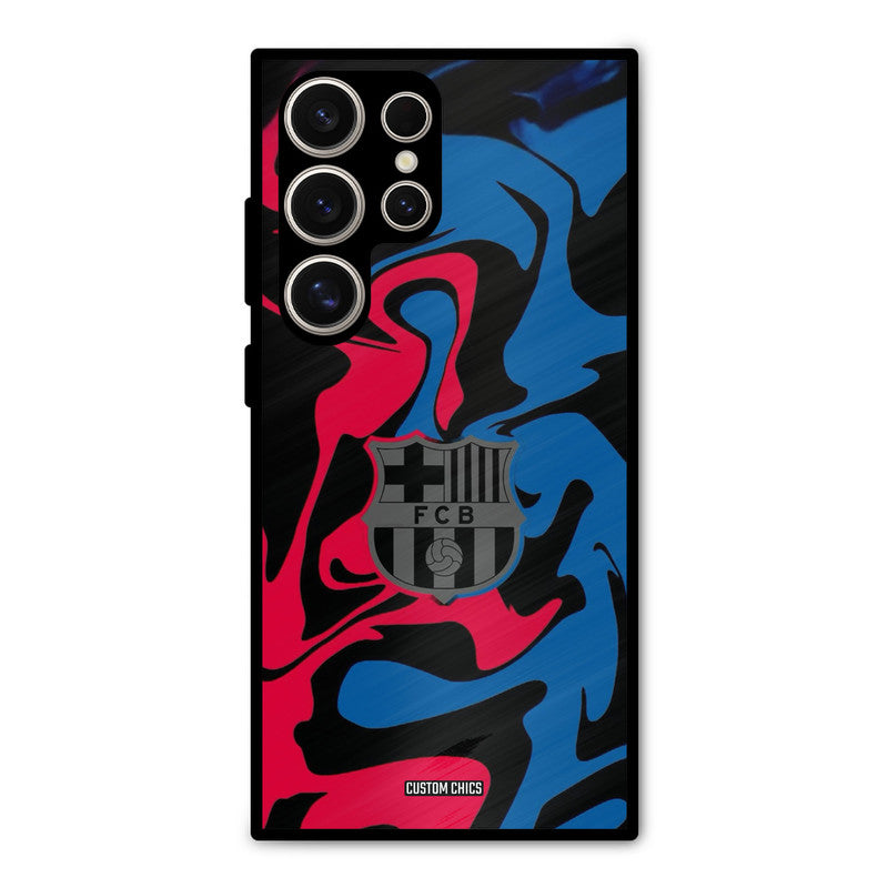 FC Barcelona Comic Samsung Galaxy S24 Ultra Mobile Back Cover - Sports PrintShield Case