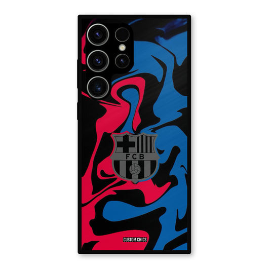FC Barcelona Comic Samsung Galaxy S23 Ultra Mobile Back Cover - Sports PrintShield Case