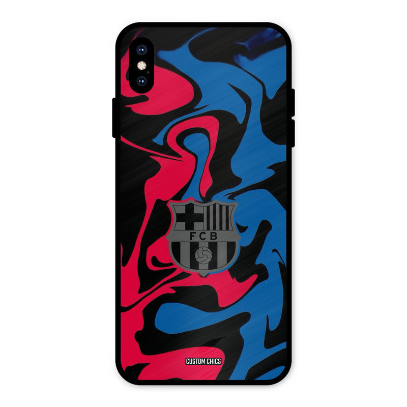FC Barcelona Comic iPhone XS Max Mobile Back Cover - Sports PrintShield Case