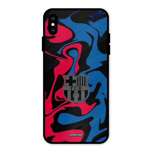 FC Barcelona Comic iPhone XS Max Mobile Back Cover - Sports PrintShield Case