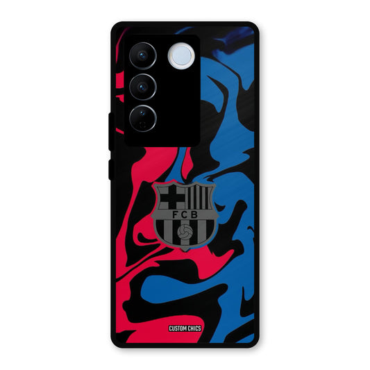 FC Barcelona Comic Vivo V27 Pro Mobile Back Cover - Sports PrintShield Case