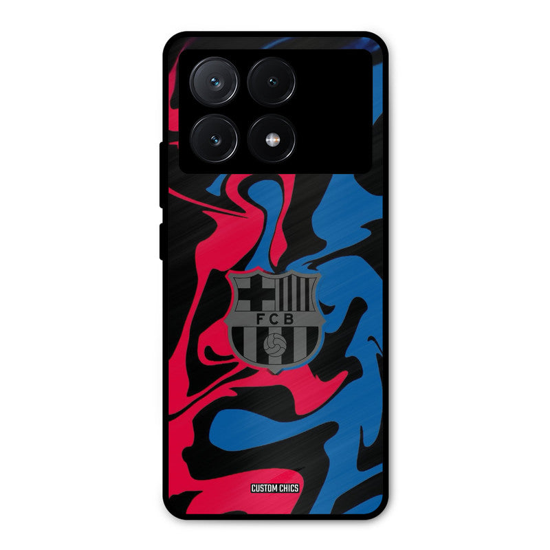 FC Barcelona Comic Poco X6 Pro Mobile Back Cover - Sports PrintShield Case
